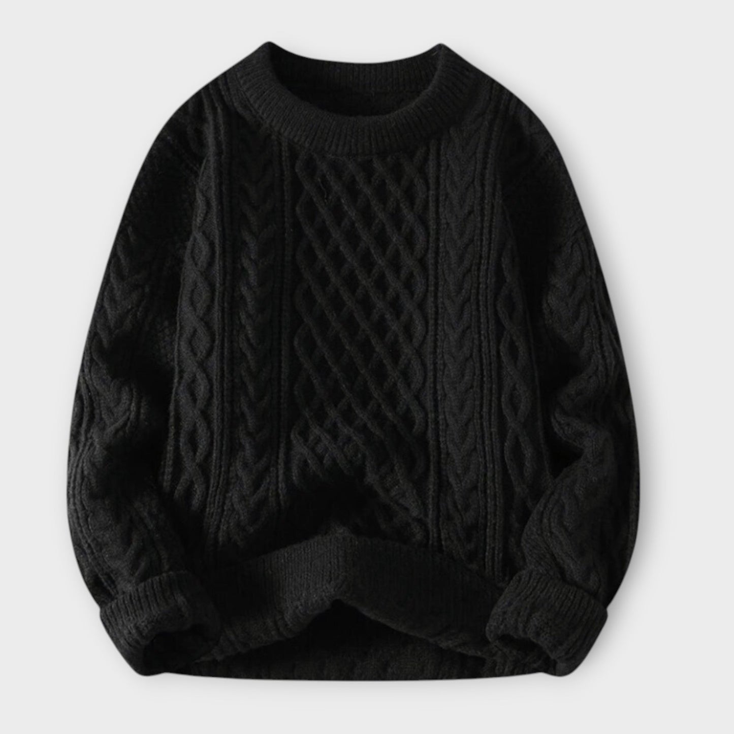 Finn™ | Stickad kabelstickad tröja