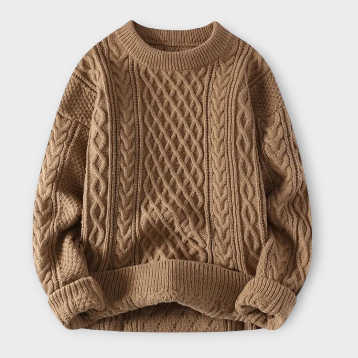 Finn™ | Stickad kabelstickad tröja