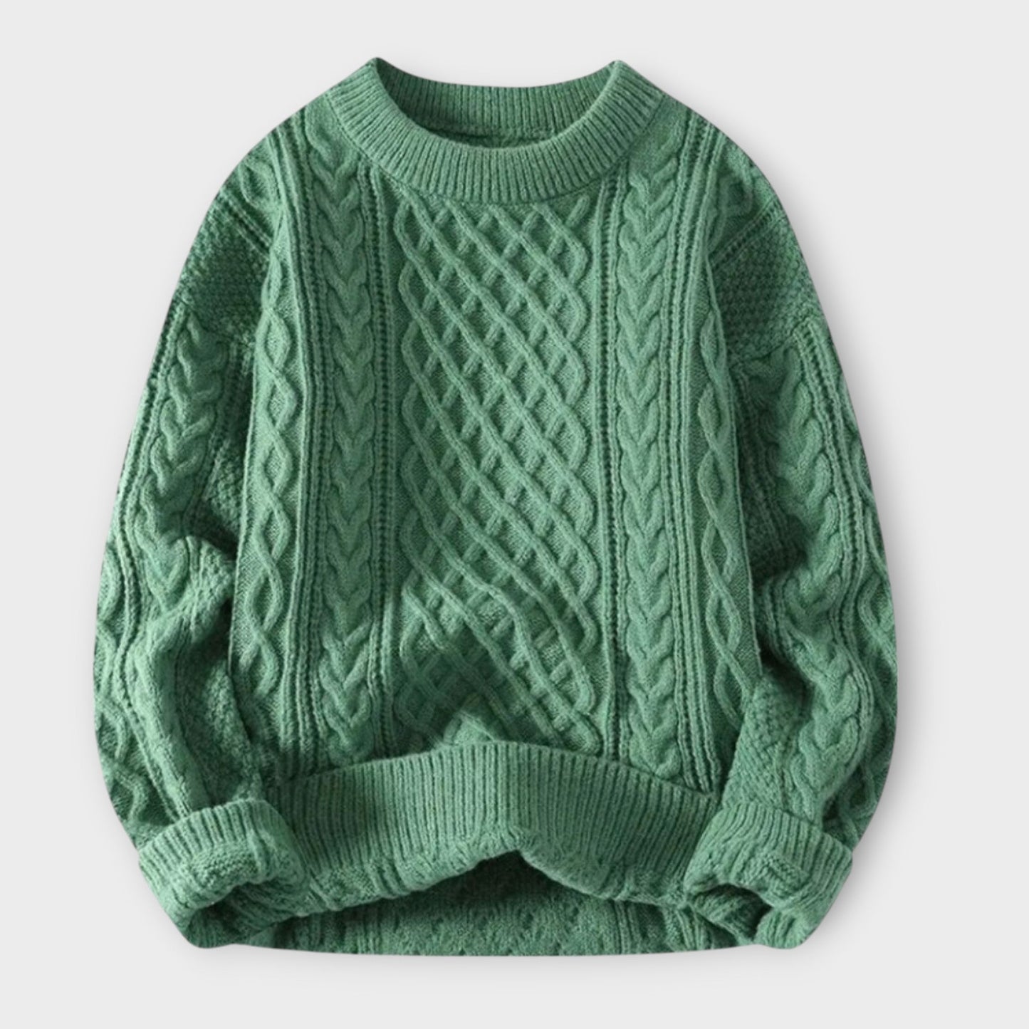 Finn™ | Stickad kabelstickad tröja