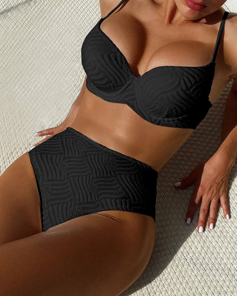 Ella™ | Sexig Enkelfärgad Push-Up Bikini