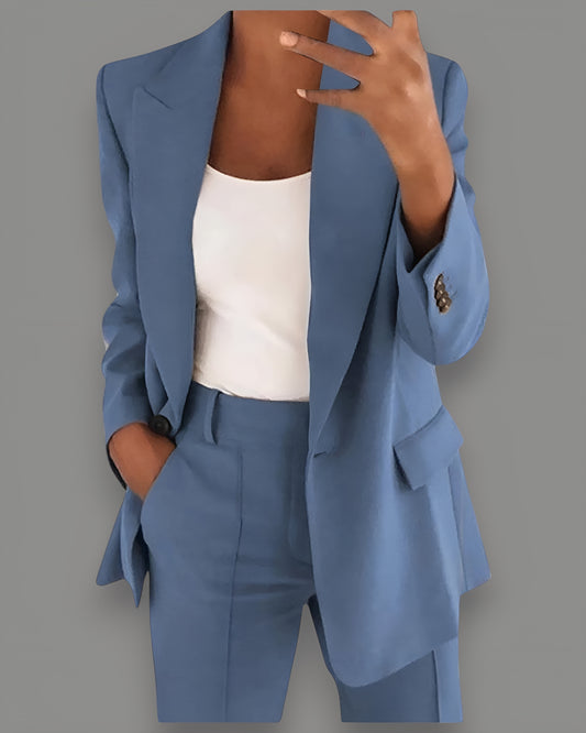 Roos™ | Slimmande Blazer Set med Revers