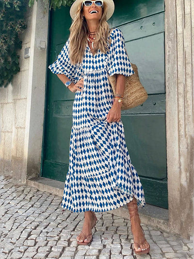 Lilly™ | Vestido Maxi Bohemio con Estampado Sofisticado