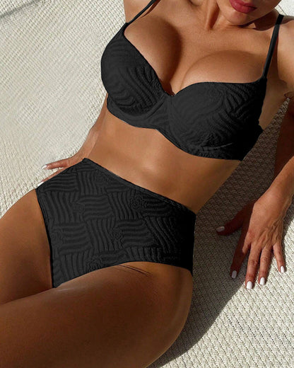 Ella™ | Sexig Enkelfärgad Push-Up Bikini
